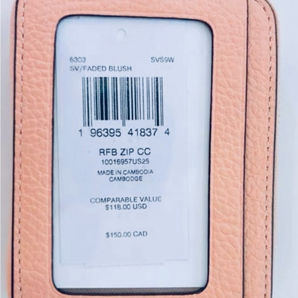 Coach Pink Key and Card Holder Sleek Design - Picture 5 of 5